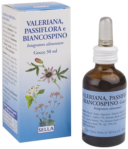 SELLA VALERIANA PASSIFLORA BIANCOSPINO GOCCE 30ML