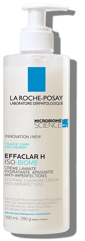 La Roche Posay EffaclarH Iso-Biome crema lavante anti-imperfezioni viso e corpo 390ml