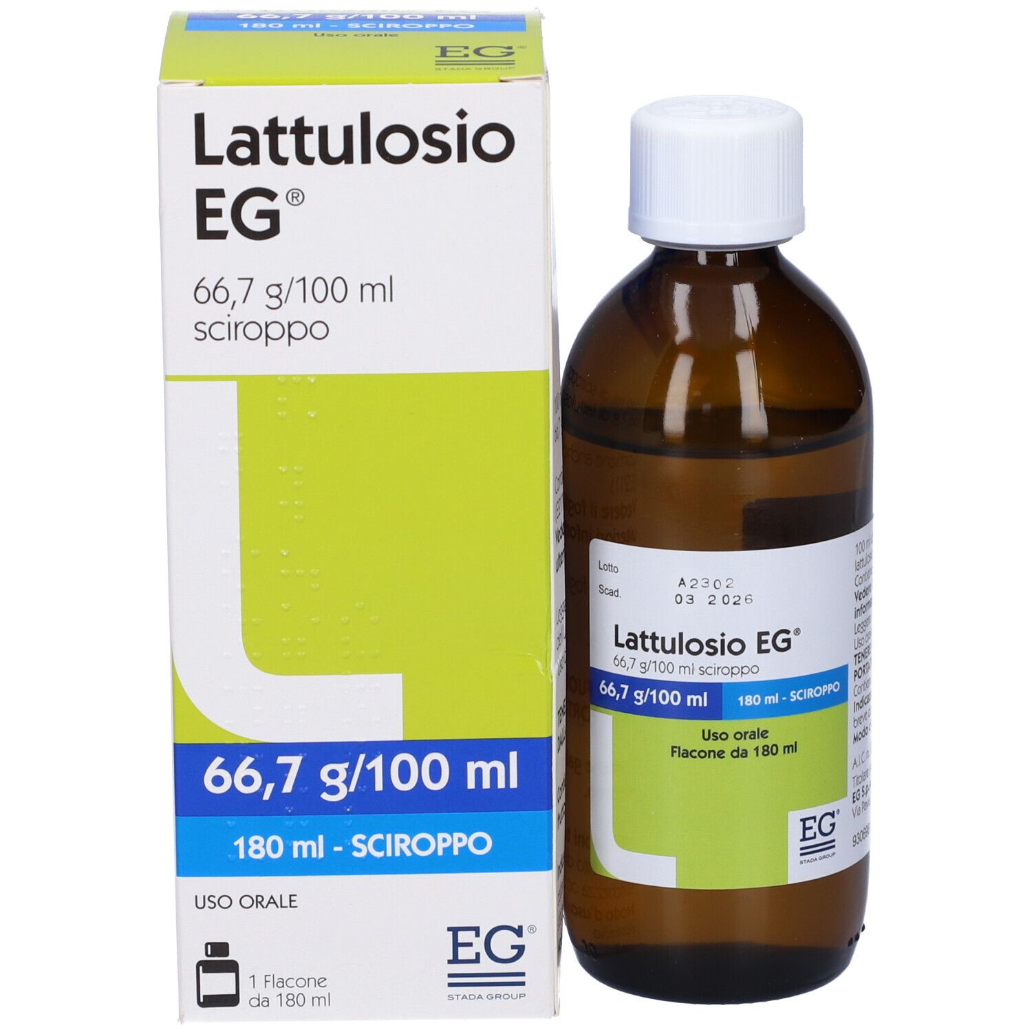 LATTULOSIO EG*SCIROPPO 180ML 66,7%