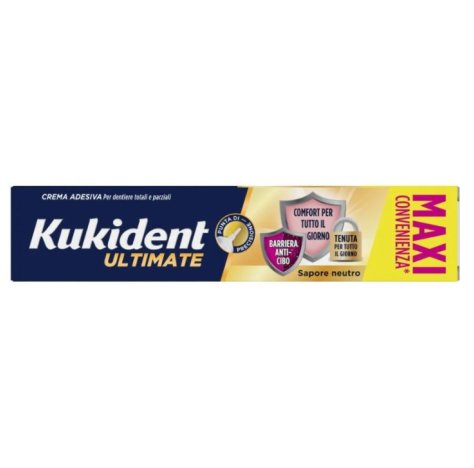 Kukident Ultimate Barriera anti-cibo sapore neutro Crema Adesiva punta di precisione 57 g