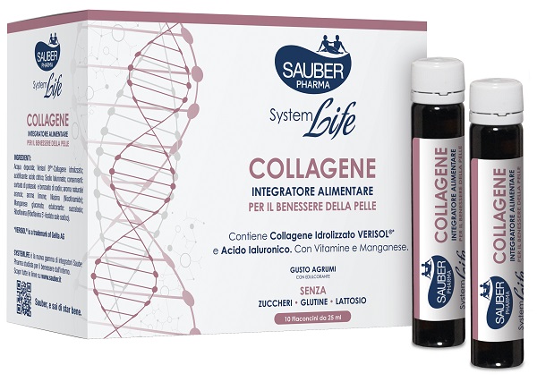 SAUBER PHARMA SystemLife COLLAGENE 10 Flaconcini gusto agrumi