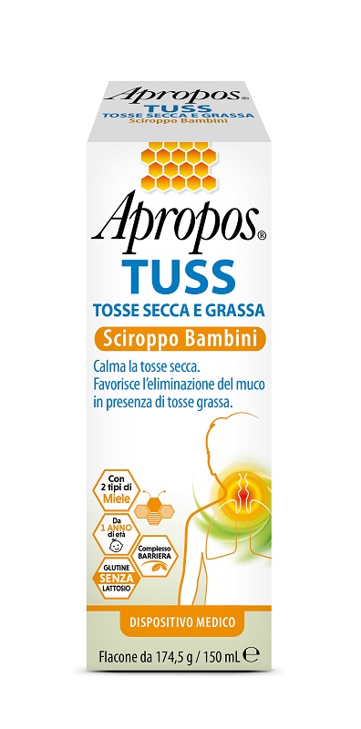 Apropos Tuss Sciroppo bambini tosse secca e grassa 150ml