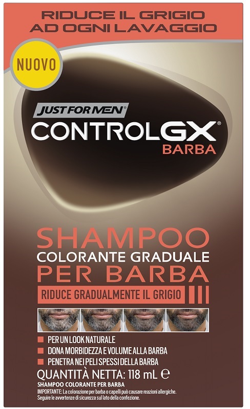 JUST FOR MEN CONTROL GX BARBA shampoo colorante graduale per barba