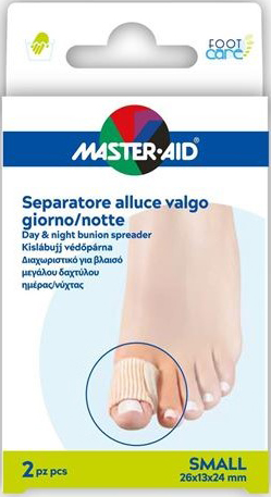 Master Aid Separatore Alluce Valgo Giorno/Notte Small 26x13x24mm 2 Pezzi