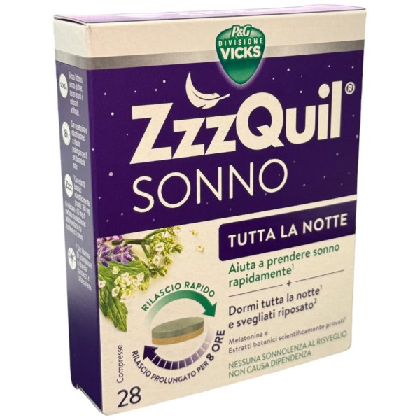 Vicks ZzzQuil Sonno Tutta la Notte 28 compresse