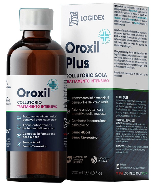 Logidex OROXIL PLUS collutorio gola trattamento intensivo 250ml