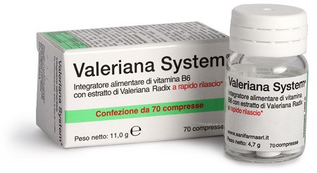 Valeriana System integratore con valeriana Radix a rapido rilascio 70 compresse